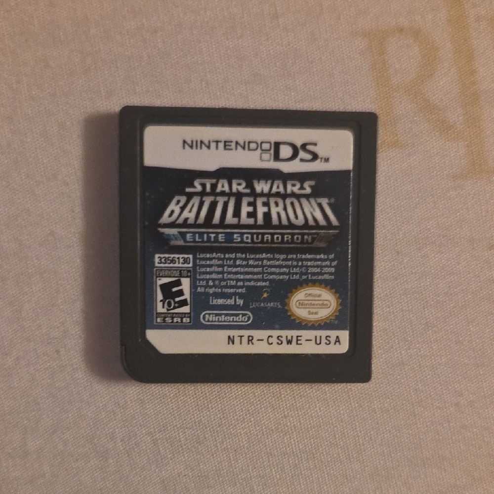 Nintendo DS Star Wars Battlefront Elite Squadron Cartridge - Black